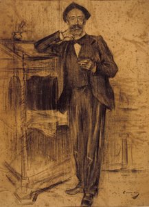 Portrait par Ramon Casas conservé au MNAC à Barcelone